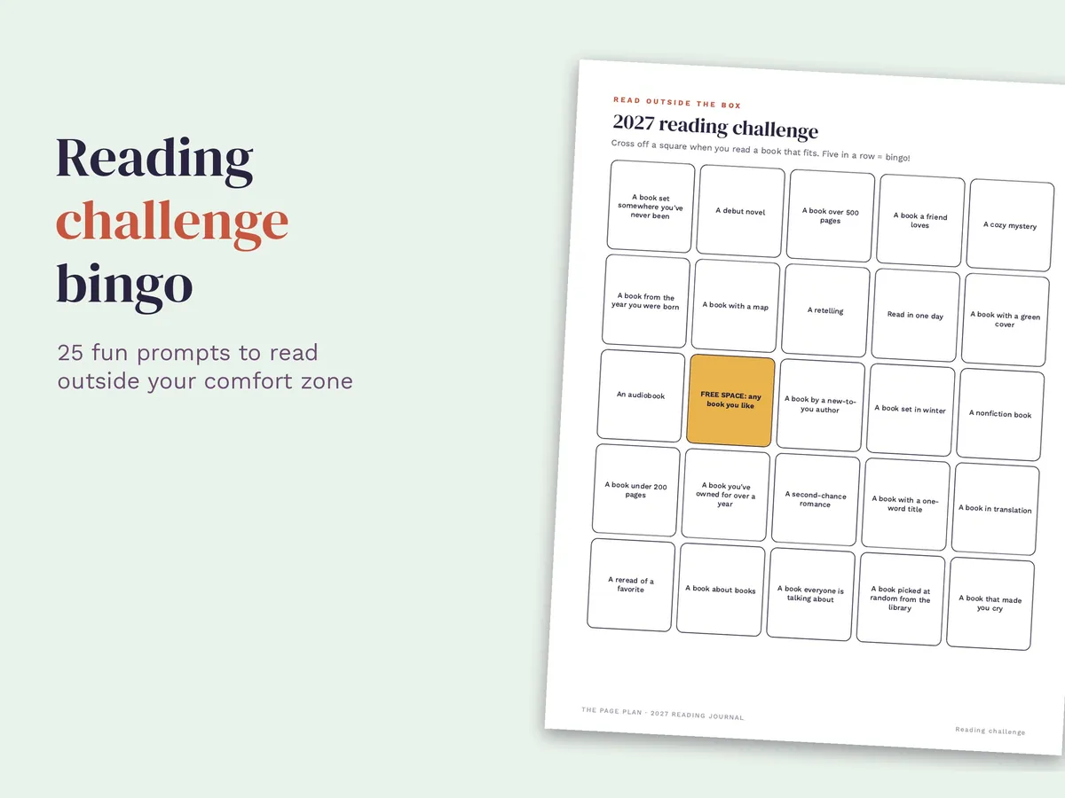 2027 reading challenge bingo page