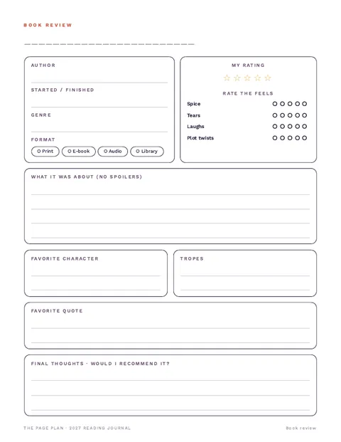 Book review page
