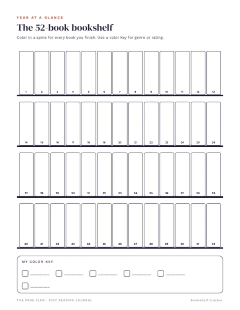 Bookshelf tracker page